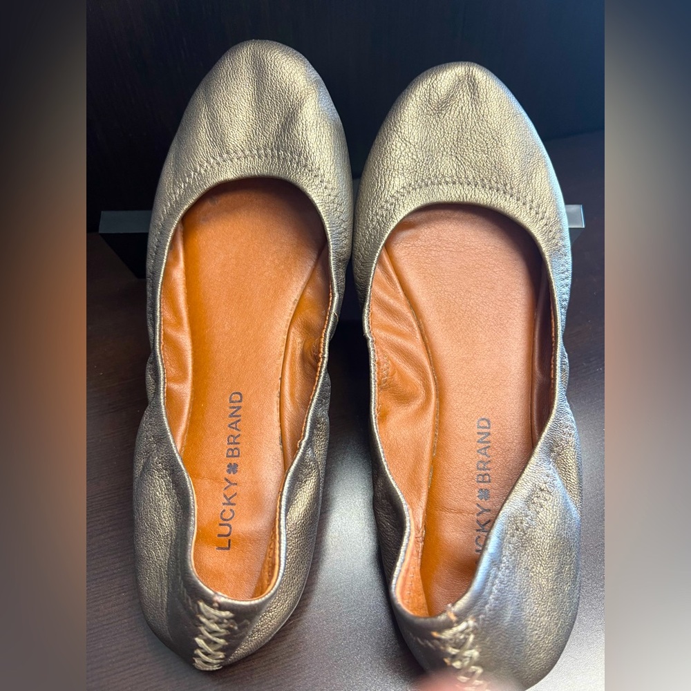 Lucky Brand Metallic Flats